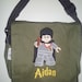 Personalized Lego Harry Potter Boutique Machine Embroidered applique olive green Messenger school bag