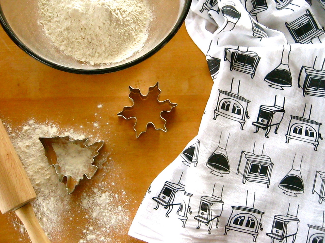 Hostess Foodie Gift - Flour Sack Towel - Wood Stoves