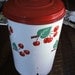 Cherry Flip Top Trash Can