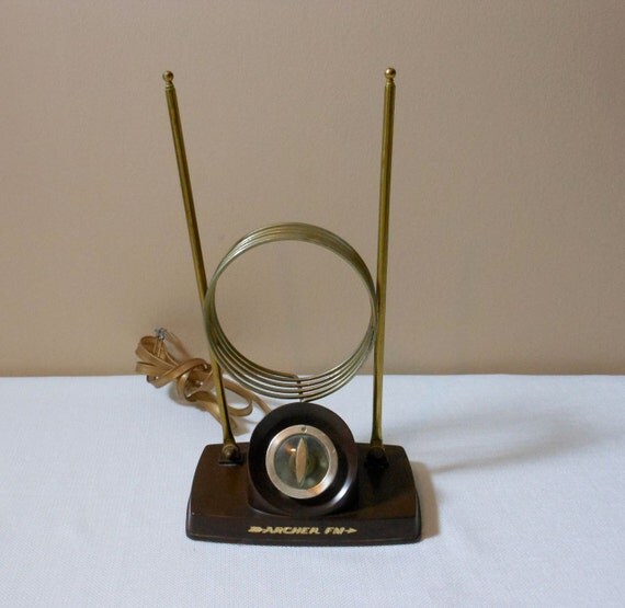 Vintage Television Antenna Rabbit Ears by 2cool2toss on Etsy
