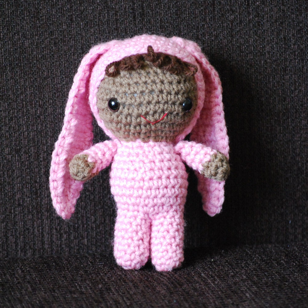 GAIL - Amigurumi Crochet Easter Bunny Doll Pink