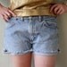 80s Striped Wrangler Cutoff Denim Shorts SIZE 28