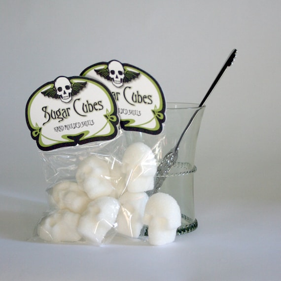 Absinthe Sugar Cubes 6 Bags of Four Skulls by dembones on Etsy