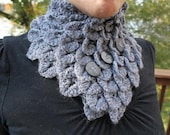 Crochet PATTERN Crocodile Stitch Neckwarmer - Permission to Sell Finished Items