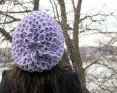 Crochet PATTERN Crocodile Stitch Slouchy Beret - Permission to Sell Finished Items