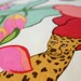 Modern Tropical Hot Pink Green Decorative Designer Pillow Cover 20" Accent Cushion Resort summer leaves Palm Springs leopard spots