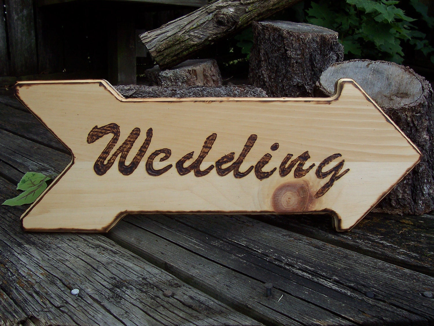 Large  Rustic Directional Sign for your Reception or Wedding