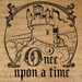 Once Upon a Time Words Castle Text Word Calligraphy Digital Image Download Transfer To Pillows Tote Tea Towels Burlap No.2608