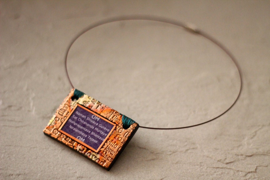 Om Namah Shivaya Pendant Necklace - Yoga Inspired Jewelry