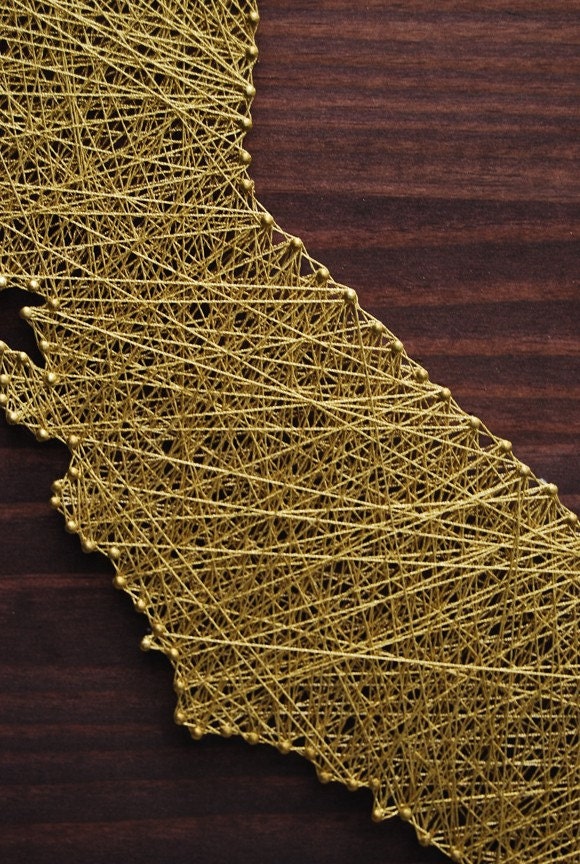 Mixed Media Nail & Metallic String California