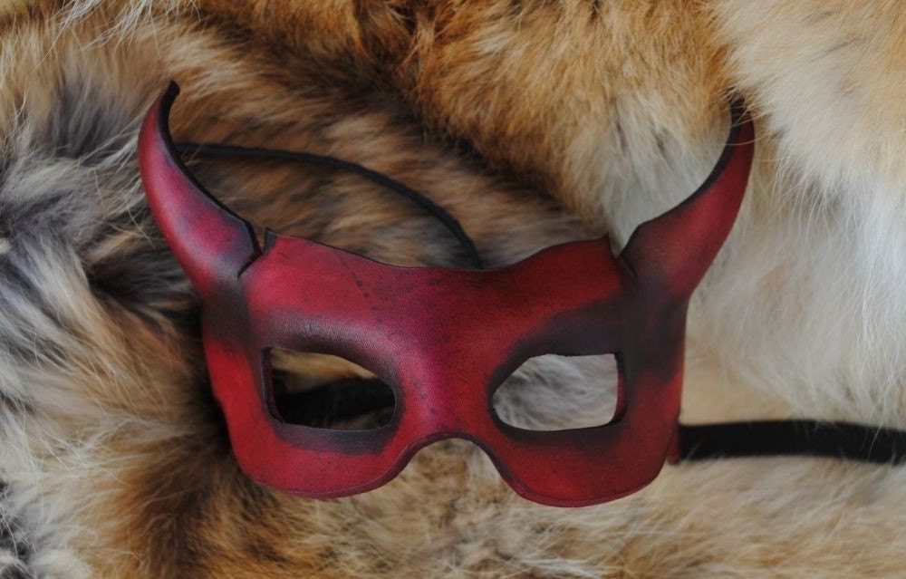 Ruby Imp Leather Mask