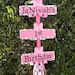 Minnie Mouse Party Sign - Zebra Print/Hot Pink