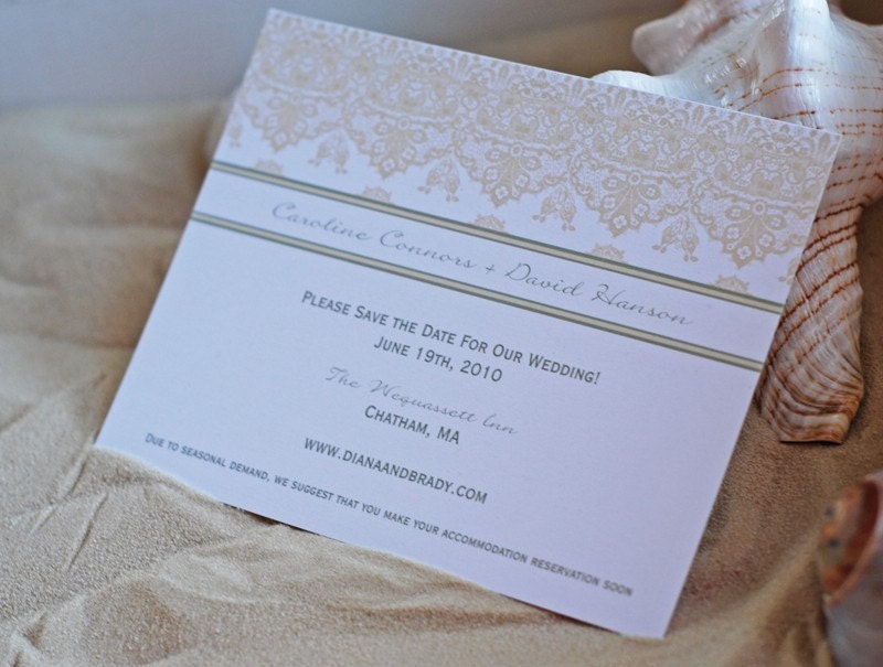 Lace save the date