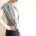 Womens Versatile and Convertible Wrap Top Shrug in Grey