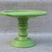 Modern Spring Green Candle Pedestal / Cupcake Plate