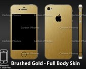 iPhone 4S Gold (Metal Series) Full Body Skin Kit