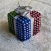 4 Color Sequin Bead Christmas Present Ornament