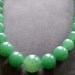 Variable Size Light Green Jade Beads Necklace  T2281