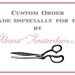 Custom Listing for Amanda