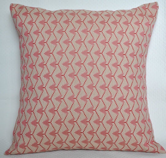 Red Arrow & Geometric Embroidered Pillow Cover - 18 x 18