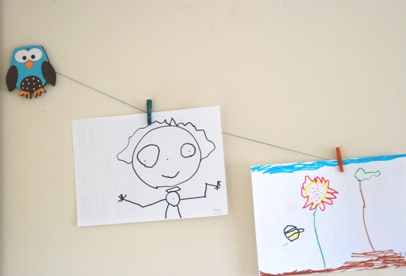 Lions - Children's Artwork display hanger - orange wall art, kids art hangers, boys wall decor, baby shower decoration