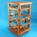 Earring Holder - Jewelry Organizer - Store Display, Cherry, Wooden, Jewelry Holder, 4 Sided, Spinning with Revolving Base. Holds 120 pairs