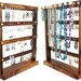 Jewelry Holder - Jewelry Display, Caribbean Rosewood, Necklace Holder. Holds 72 pairs, 8 pegs. Earring Holder - Jewelry Organizer