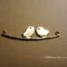 2pcs of Pure Brass Bendable Sweet Loving Little Mod Bird Lovers Charms Pendants Drops M15-Rd