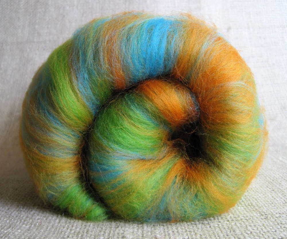 Froggy Monkey - Merino Carded Fiber Batt - 2.3 oz