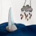 Cumulonimbus Statement Sterling Silver Cloud Necklace oxidized Tourmaline Gemstone Rain Romantic Original Colorful Drops Gift Under 100