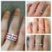 Coral Reef Set of Three Stacking Rings with Freshwater Pearls Coral Turquoise Gemstone and Sterling Silver Bead Fresh Modern Gift