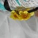 Yellow Orange Flower Claw Clips