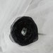 Black Flower Silver Black Center Hair clip -Vintage Style