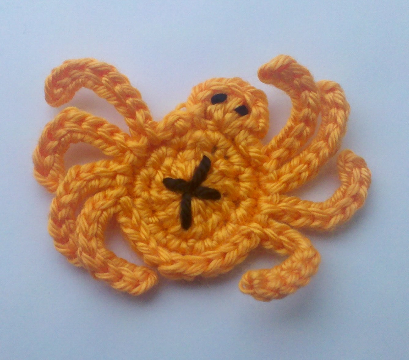 Crochet spider Halloween set Applique Handmade for scrapbooking sewing flatback