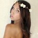 Flower Crown, Ivory Wedding Flower Headband, hair flower, fairy wedding hair, hair accessory, flower girl - ANABELLE -