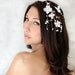 Beach Flowers and Starfish Cascade Crown, Wedding Tiara, wedding accessories, bridal flower, White, nautical, starfish - ANYA -