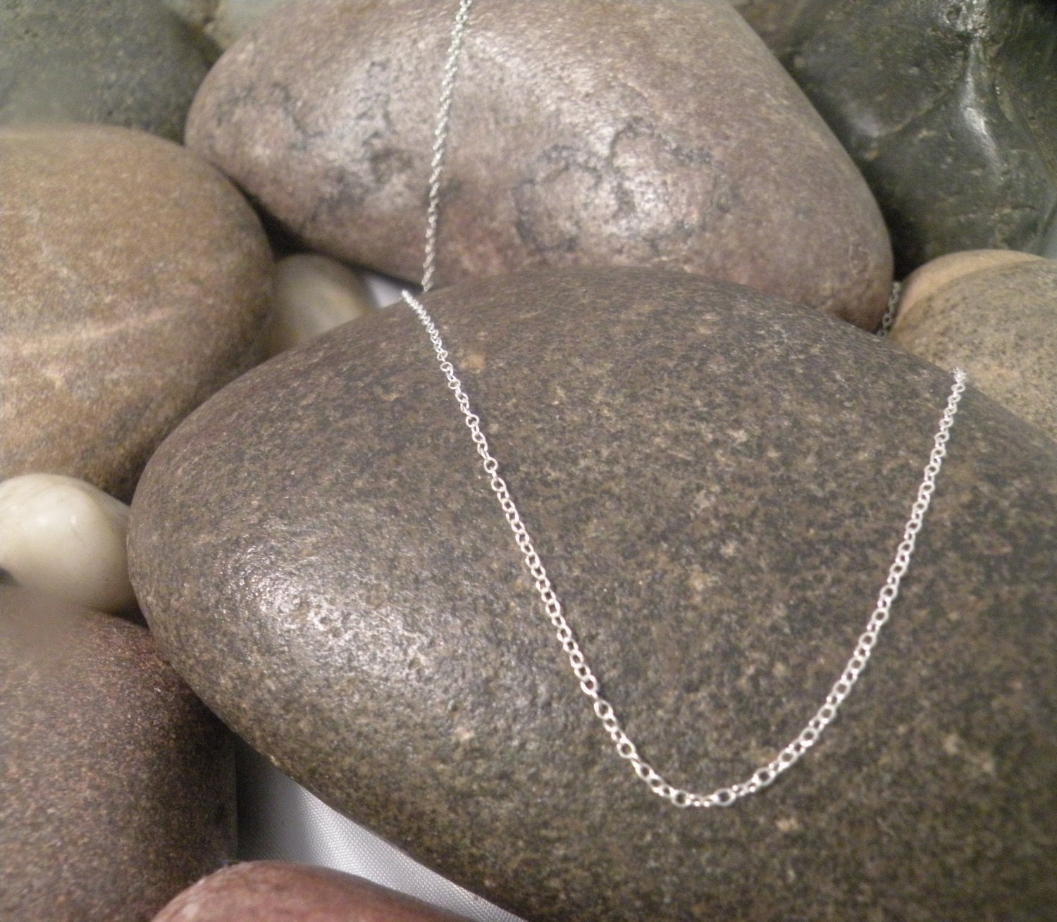 Sterling Silver Cable Chain 18" Necklace 1.1mm Italian Sterling Silver Link Chain