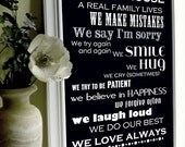 Family Rules In Our House We... 12x18 Inspirational Quote Art Print