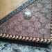 FULL SIZE Leather journal cover 10x8, hand tooled, with hand stitched leather lacing, and comes with 2 free refills