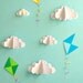 Kite Decals, Paper Decals, Wall Decals, Wall Art, 3D Paper Wall Art, Wall Decor