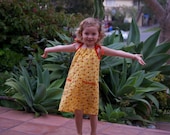 Pillow Case Dress Yellow with Lady Bugs