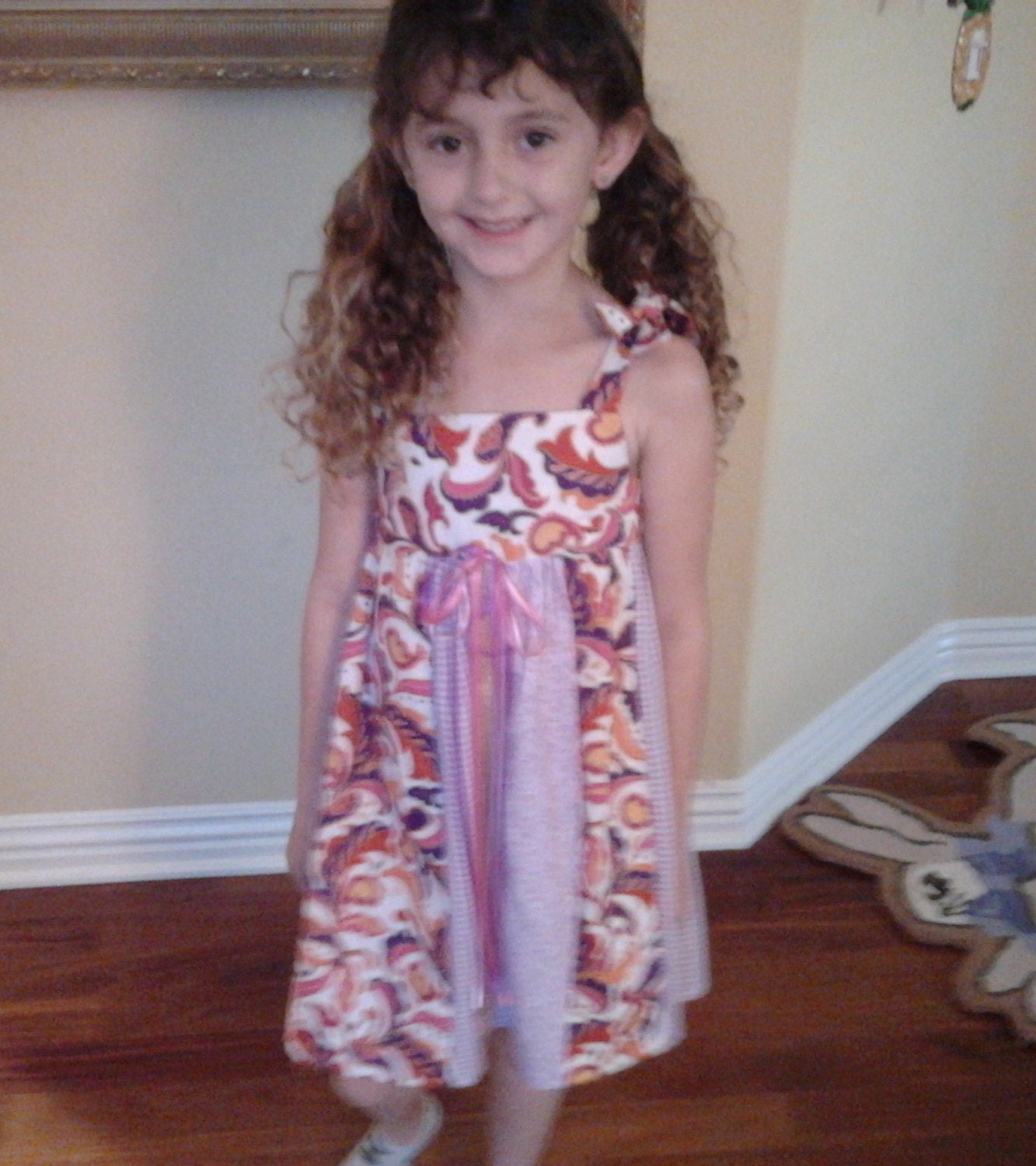 Purple and Paisley Toddler Dress