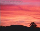 Amazing Sunrise, 8x10 Color Nature Photograph, Fine Art Print, North Carolina Mountains, Pastel Colors, Cloudy Sky, Wall Decor