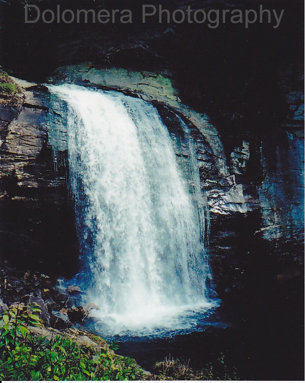 Waterfall Wonders, 5x7 Nature Color Photograph, Looking Glass Falls North Carolina, Pisgah Forest