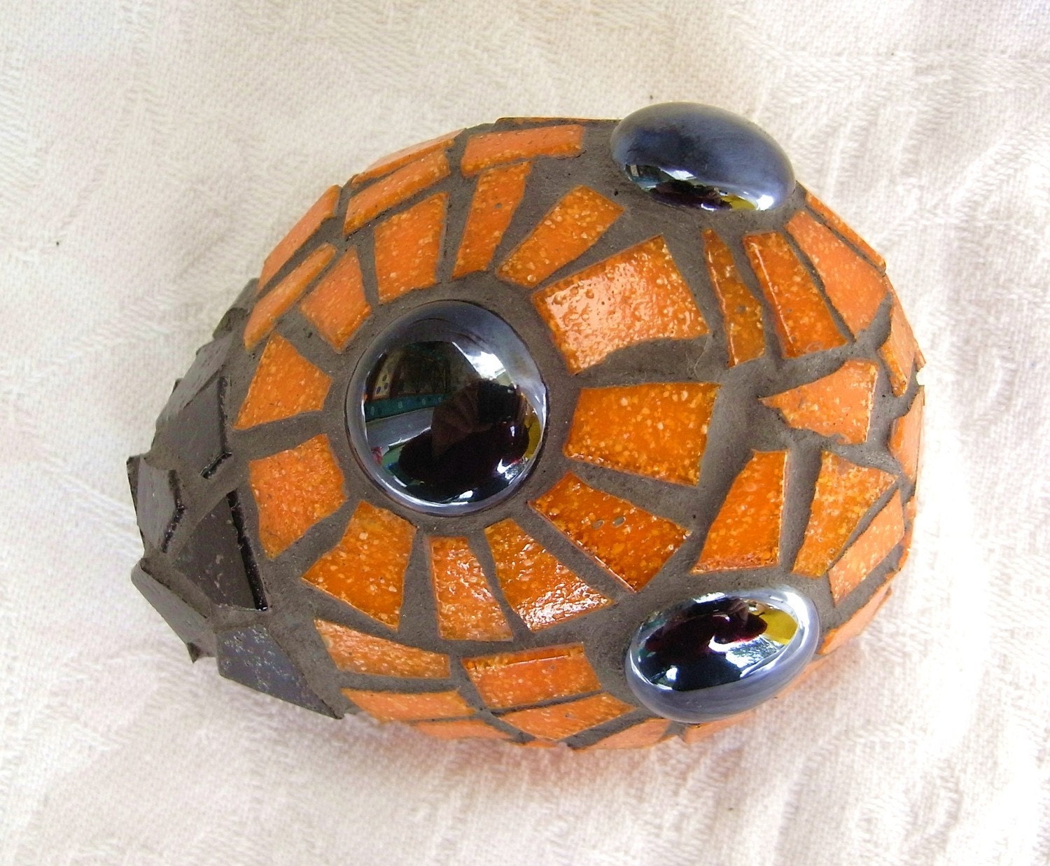 Orange Mosaic Ladybird / Ladybug - Good Luck Stone