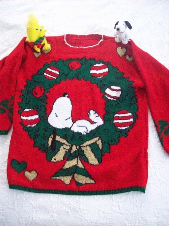 UGLY CHRISTMAS SWEATER SNOOPY PEANUTS 3D CAN ADD by MotherFrakers