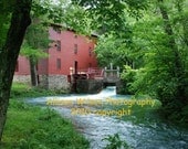 ALLEY SPRING MILL  8x10 Photograph, Eminence, Missouri, landscape, nature photography, art, home, cabin, rural, country, simple decor