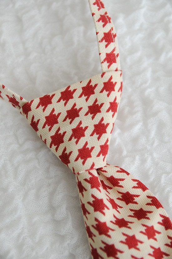 Red Houndstooth Toddler Ties, boys neck ties