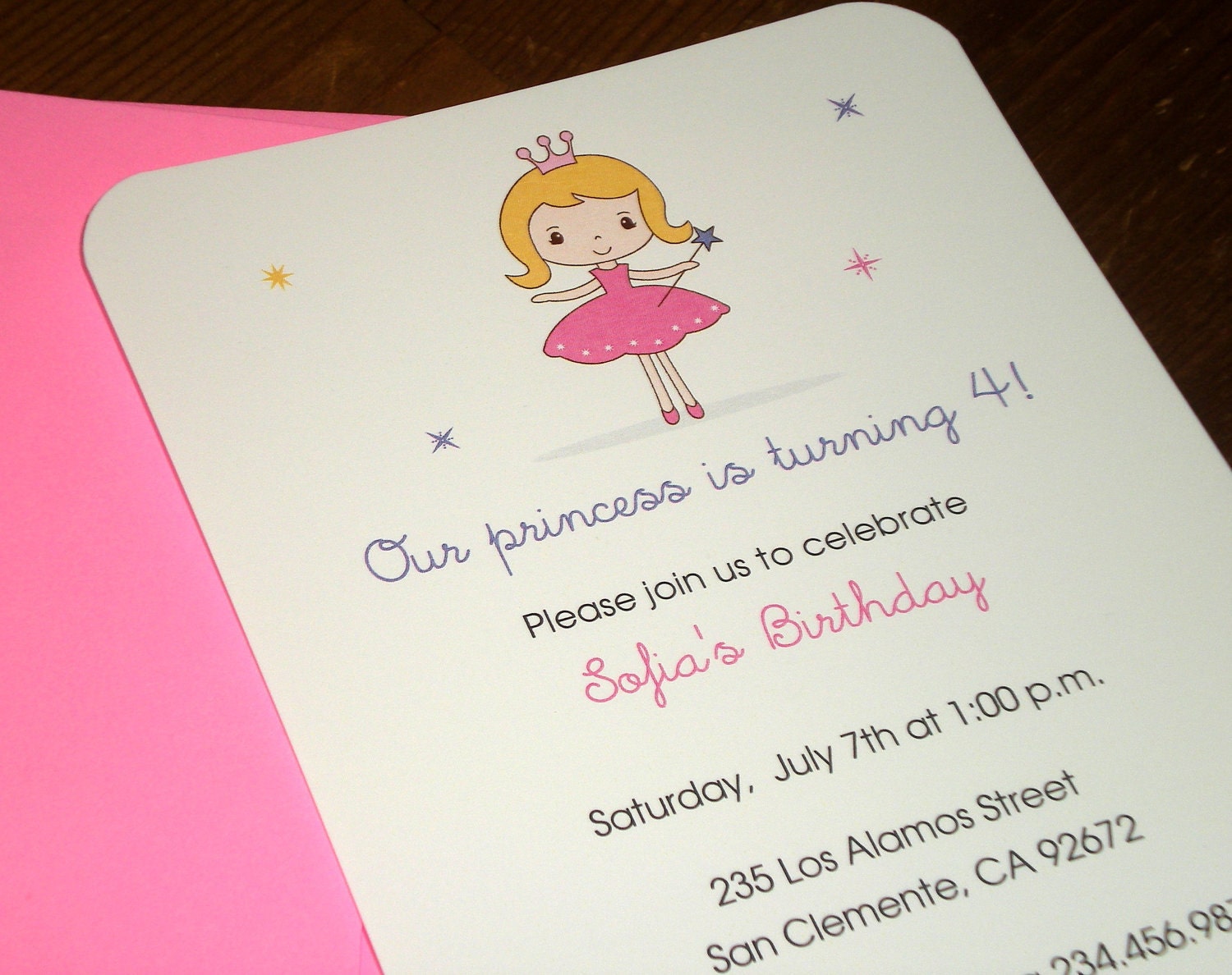 Princess Photo Invitations