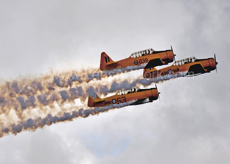 Demonstration - fine art print featuring airplanes in formation